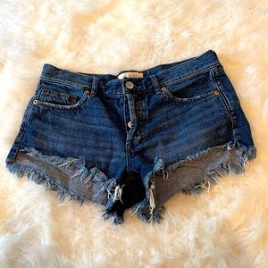 Free people cut off denim shorts